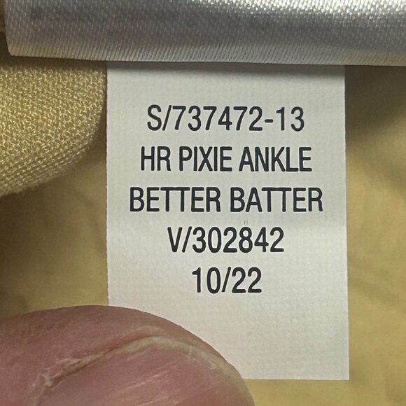 Old Navy Womens High-Rise Pixie Skinny Ankle Pants Size 14 Yellow Stretch Fabric - Picture 10 of 12